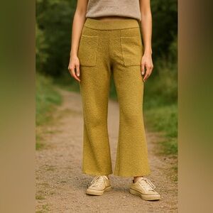 New Free People knit ruffle flare pants. Free-est collection. NWOT, size Small